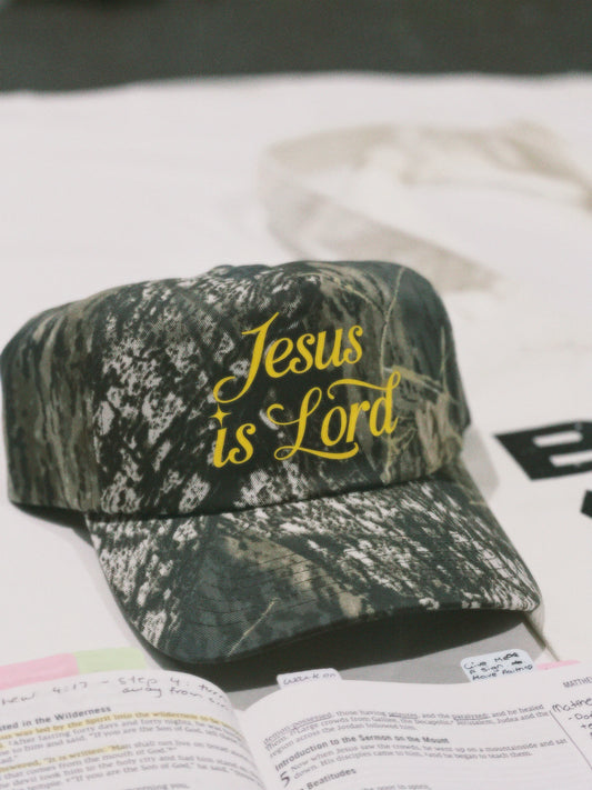 Jesus Is Lord Camo Cap