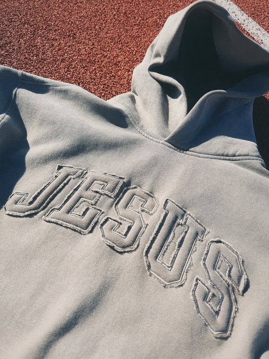 Jesus Applique - Unisex Faded Relax Hoodie
