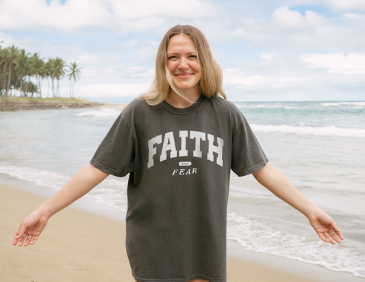 Faith over Fear (puff print) - Vintage Tee